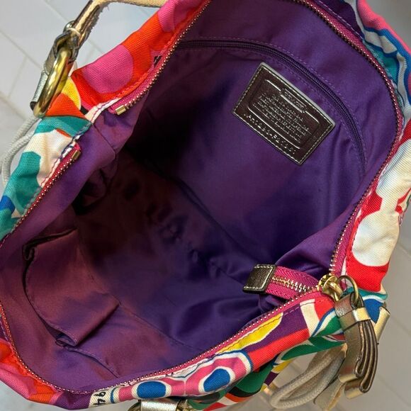 Coach Poppy Pop C Spotlight Multicolor Tote Shoulder Handbag - Picture 11 of 16